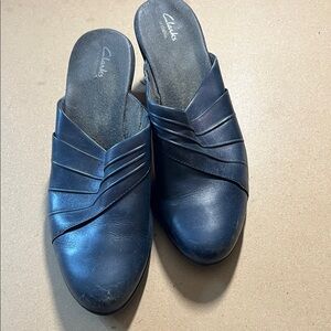 Clarks Women's Dark Blue Mules